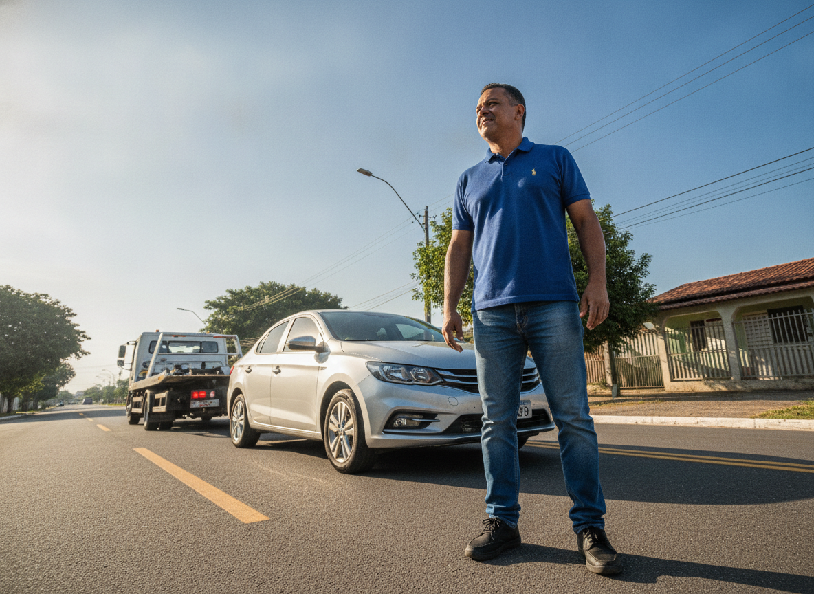 Motorista aliviado com proteção veicular em Chaperó, Itaguaí
