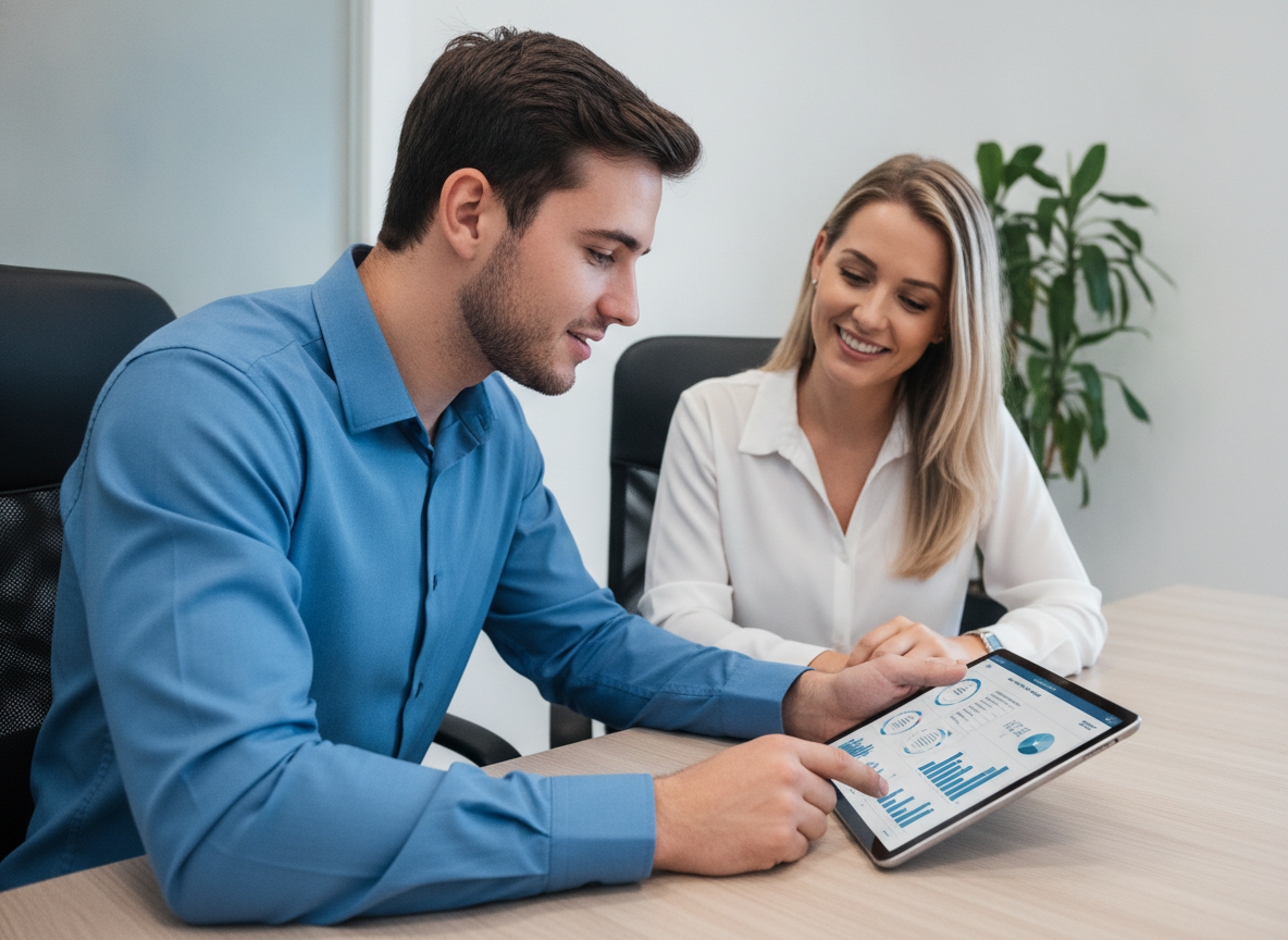Consultor HBM Brasil explicando benefícios da proteção veicular a cliente em Olaria