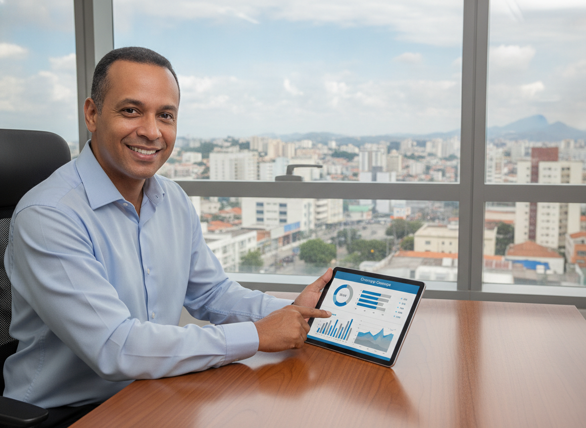 Consultor HBM Brasil explicando opções de proteção veicular em Campo Grande RJ