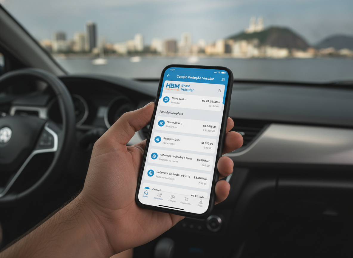 Cotação online de proteção veicular na Penha, RJ, pelo celular